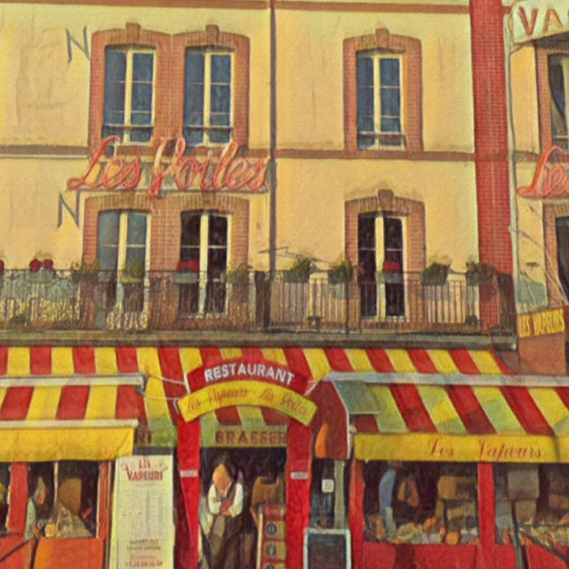 Trouville Normandie Les Vapeurs Brasserie Retro France Travel Poster - Image 4