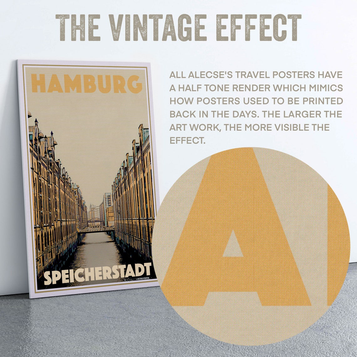 Hamburg Poster Speicherstadt By Alecse Limited Edition Hamburg Print Germany Travel Poster Speicherstadt Print Poster Of Hamburg - Image 2