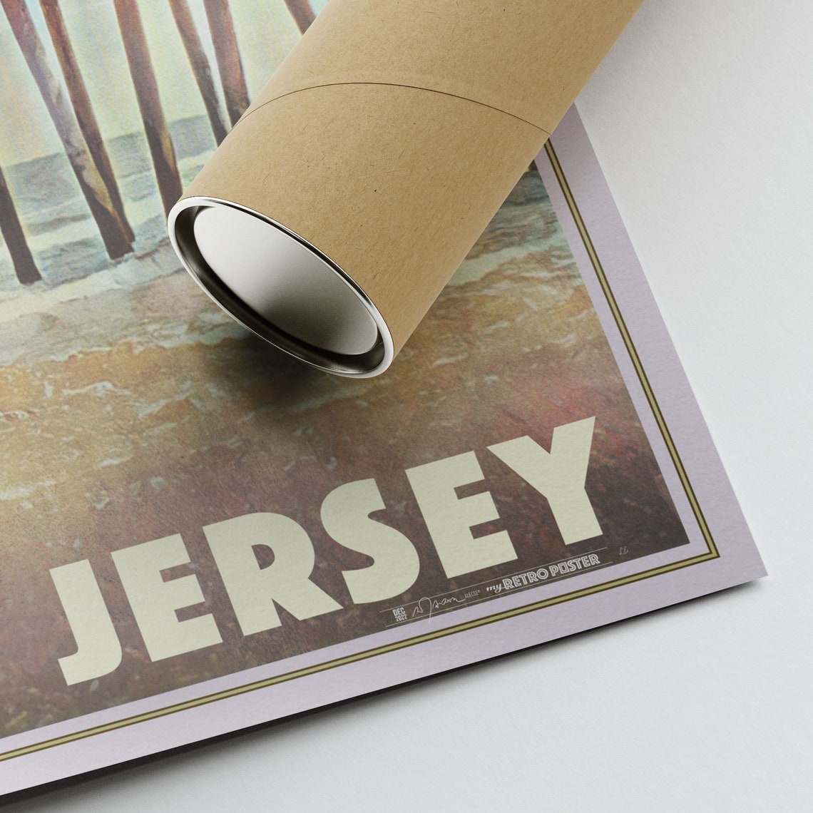 New Jersey Poster Ocean City Pier By Alecse Limited Edition New Jersey Travel Poster Classic Ocean City Gallery Wall Print Of New Jersey - Image 2