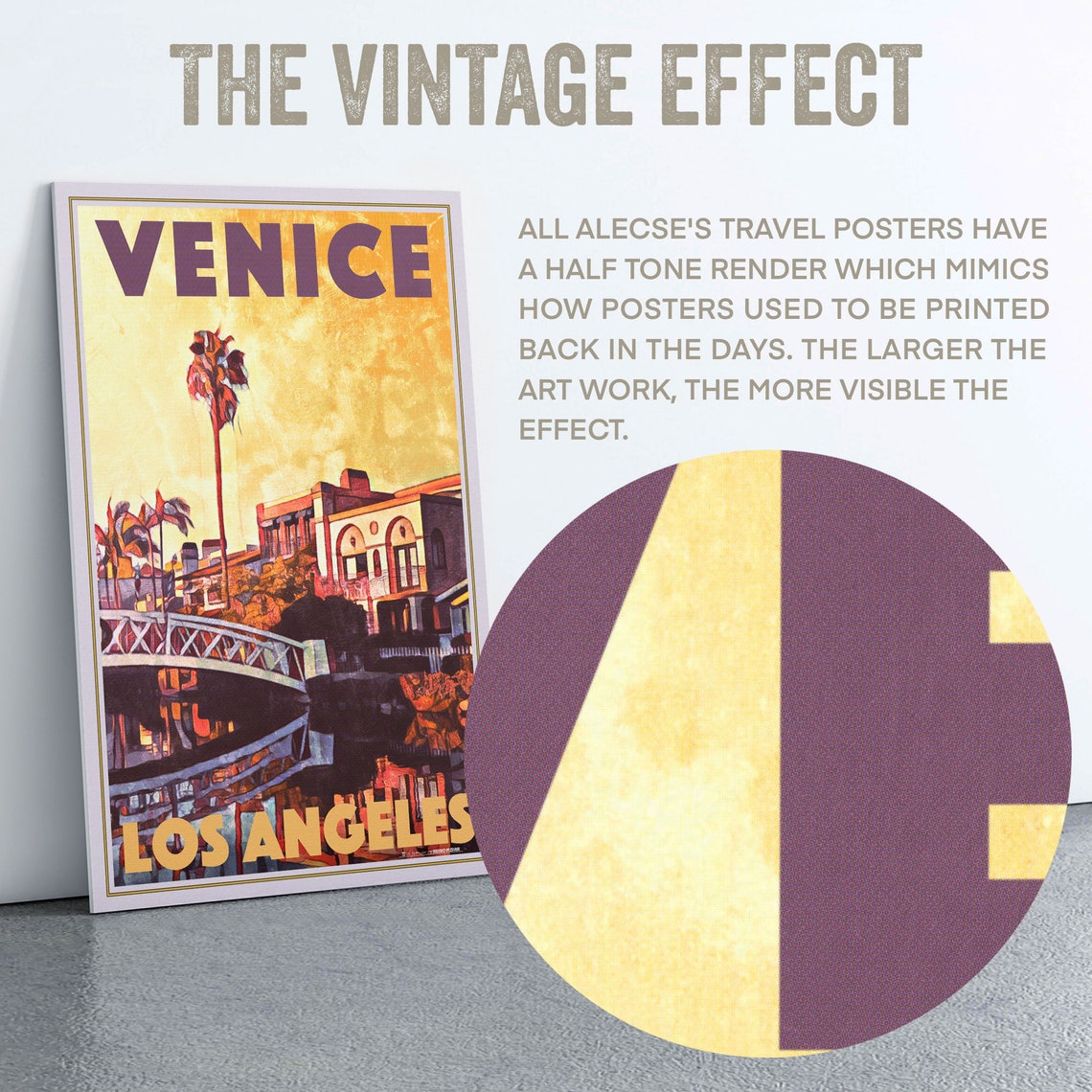 Venice Poster By Alecse Limited Edition California Travel Poster Classic Venice Print Poster Of Venice California Venice Usa Gift - Image 2