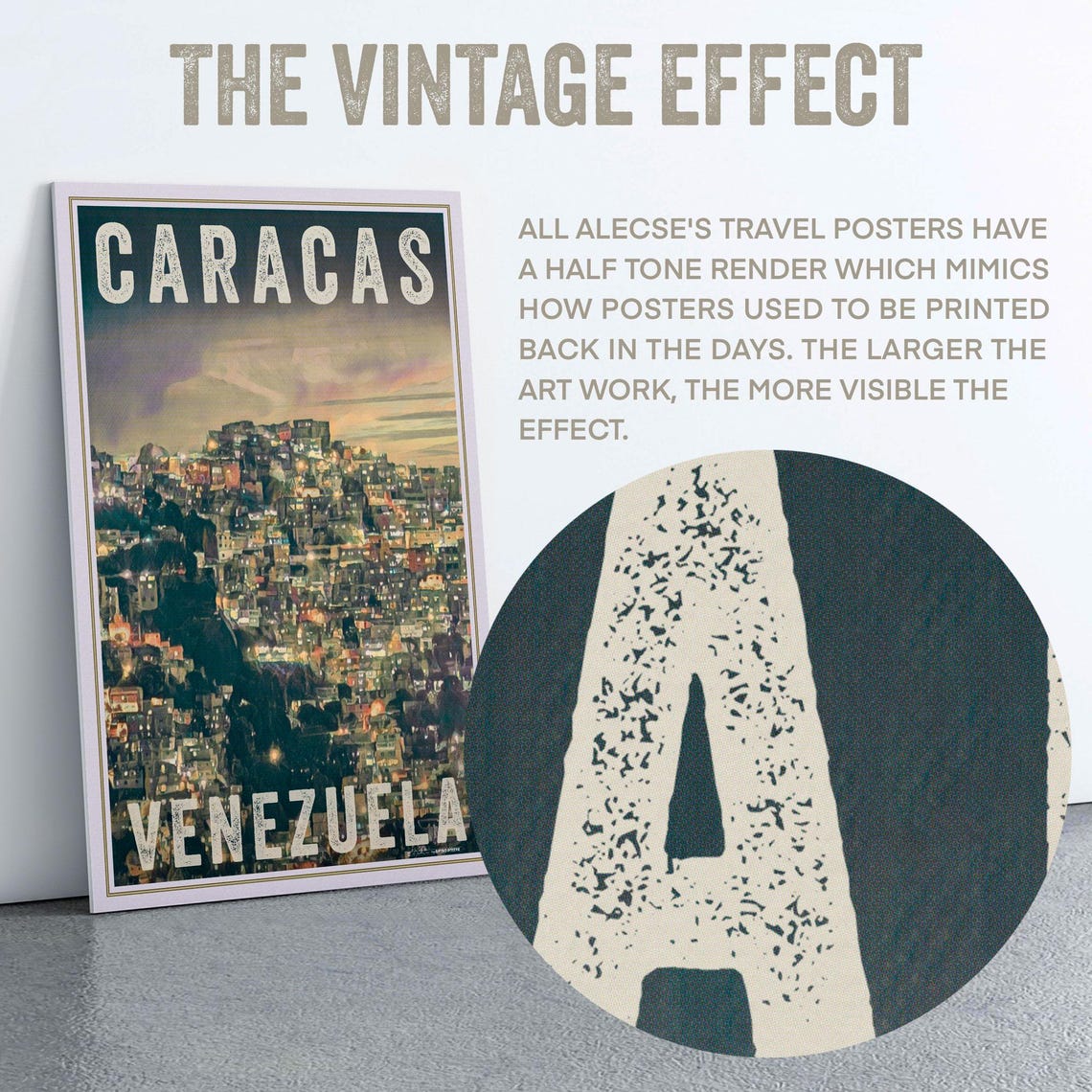 Caracas Poster Panorama By Alecse Limited Edition Venezuela Travel Poster Of Caracas Caracas Gift Venezuelan Deco - Image 2