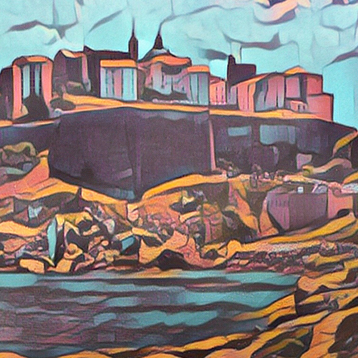 Calvi Citadel Coastline Corsica France Vintage Travel Poster - Image 4