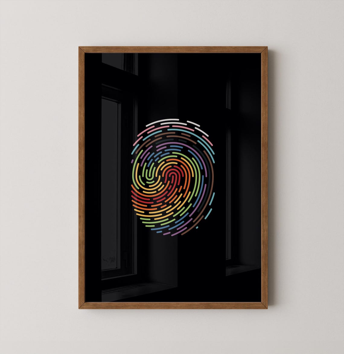 Pride Fingerprint Art Print, LGBT Queer Gay