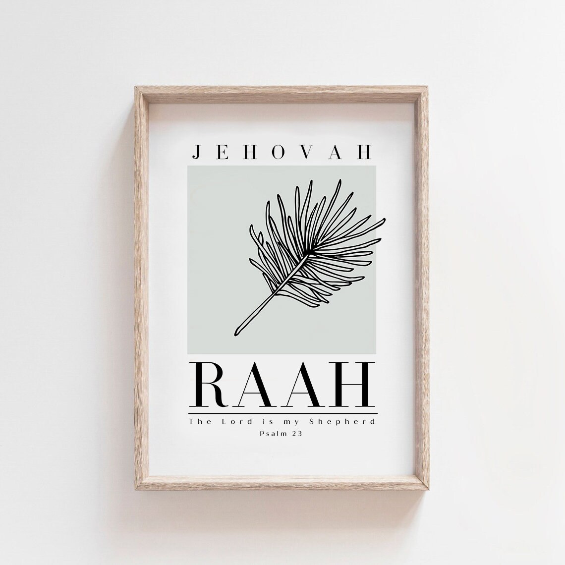 Jehovah Raah Psalm 23 Minimalist Bible Verse Art Print - Image 3