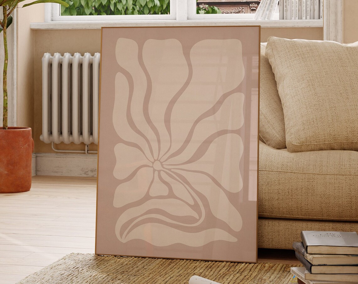 Abstract Botanical Wall Art, Matisse-Inspired Floral Print