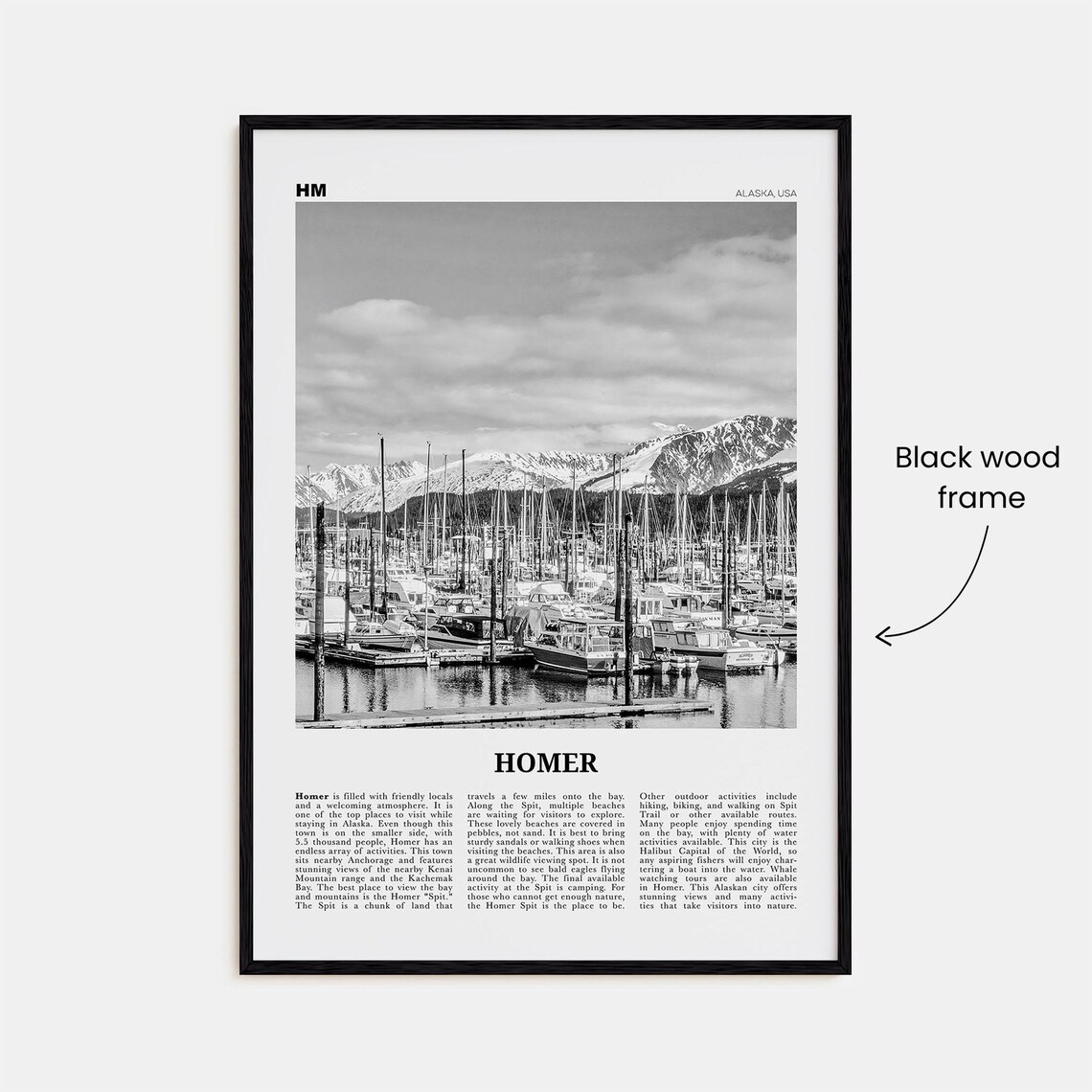 Homer Alaska Map, Travel Poster Art Print - Image 3