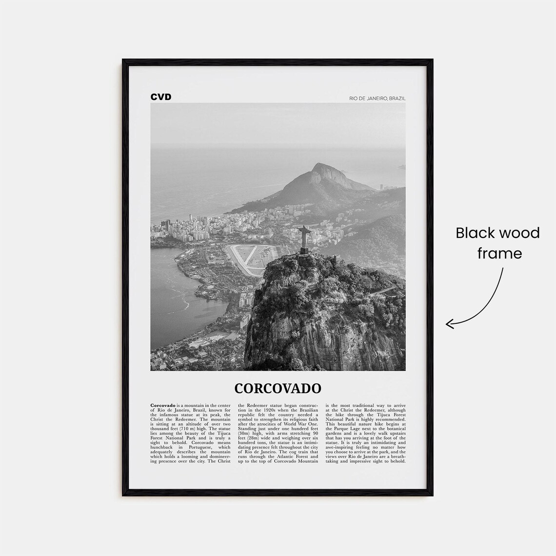 Corcovado, Rio De Janeiro Brazil Travel Poster - Image 3
