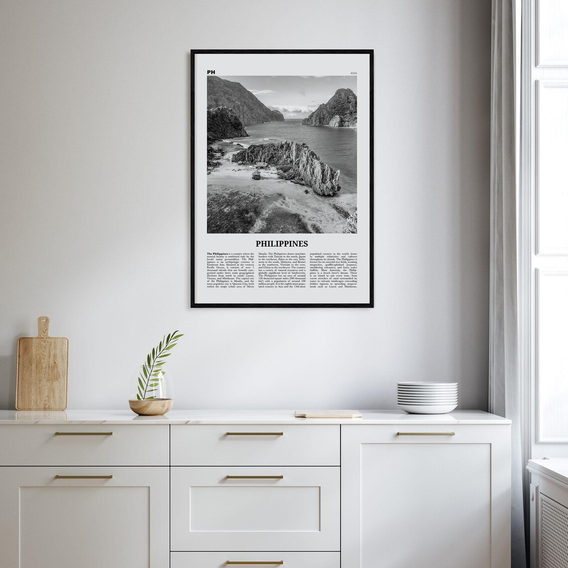 Philippines Black and White No. 2 Travel Poster - Image 2