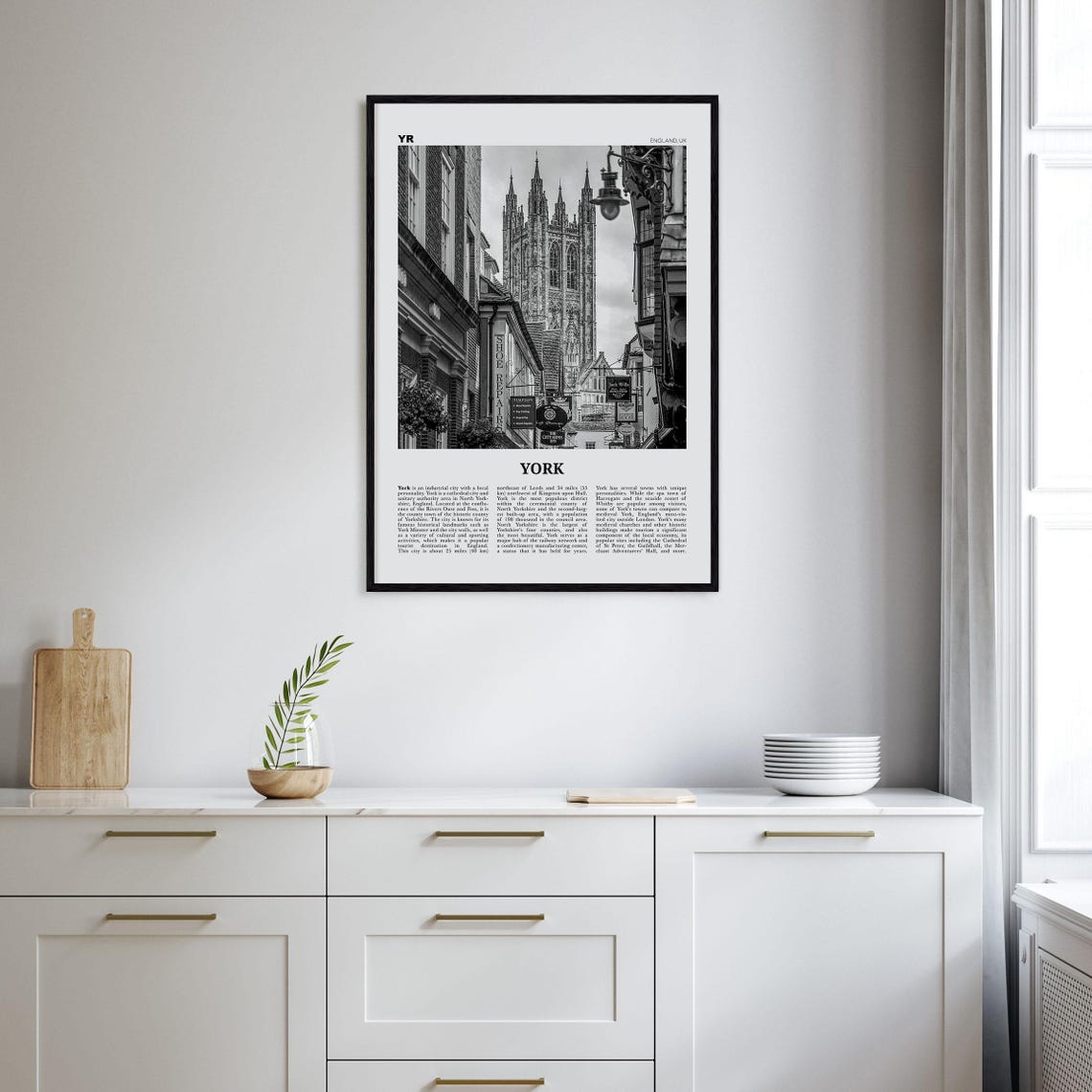 York Black and White Travel Poster, England UK - Image 2