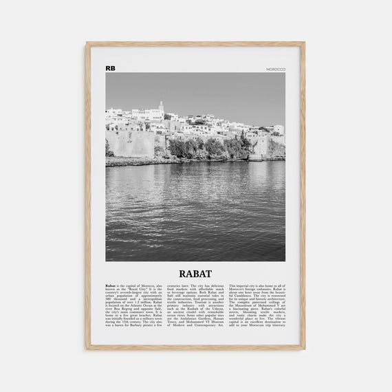Rabat Black and White Travel Poster, Morocco Photo