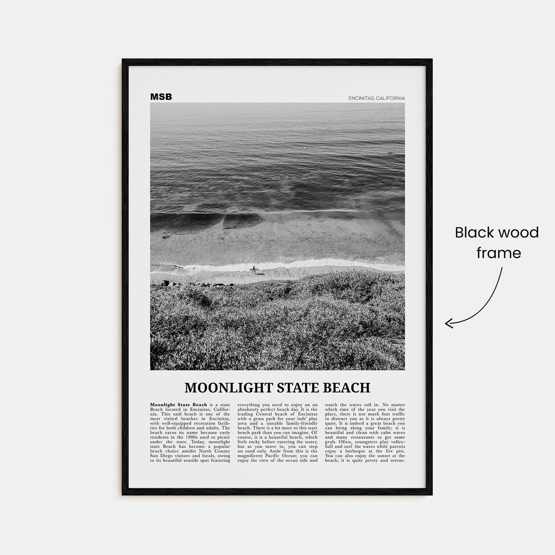 Moonlight State Beach, Encinitas Travel Poster - Image 3