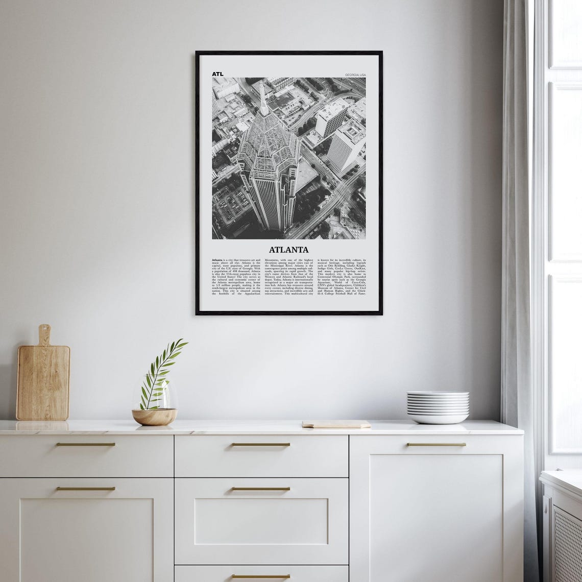 Atlanta Black And White No. 3 Travel Poster - Image 2