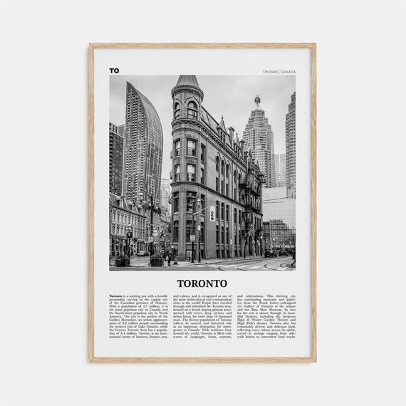 Toronto Black and White No 4 Travel Poster