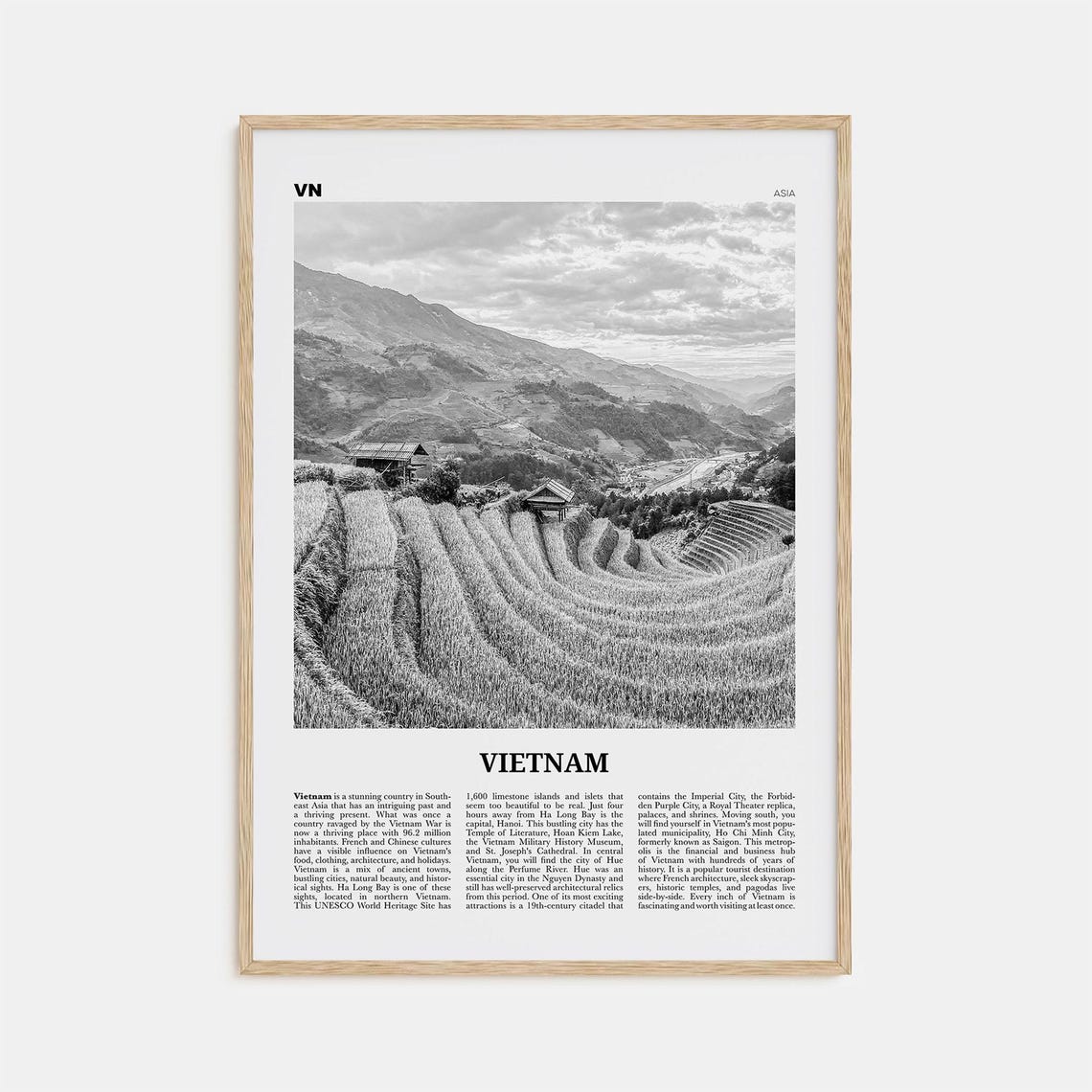 Vietnam Print Black And White No 3 Vietnam Wall Art Vietnam Poster Vietnam Photo Vietnam Wall Decor Vit Nam Ho Chi Minh Hanoi