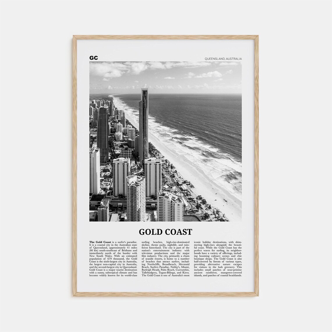Gold Coast, Queensland Australia Travel Poster