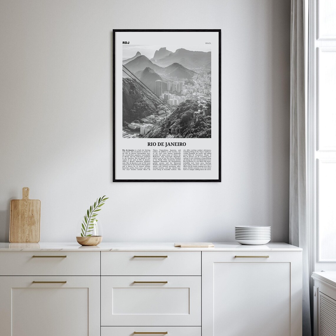 Rio De Janeiro Black And White No. 3 Poster - Image 2