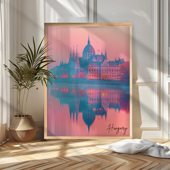 Budapest Travel Poster Print Hungary Wall Art Wanderlust Home And Office Decor Gift For Travelers