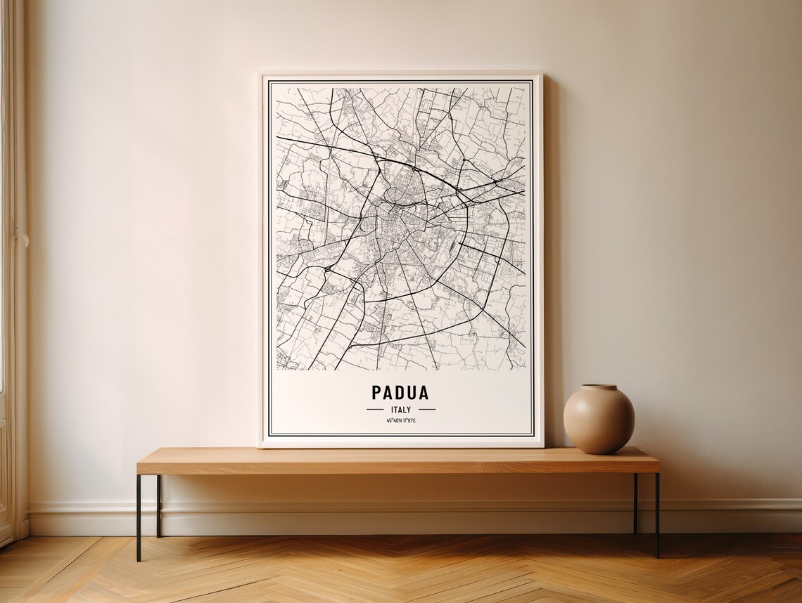 Padua Italy Map Print, City Coordinates Wall Art - Image 5