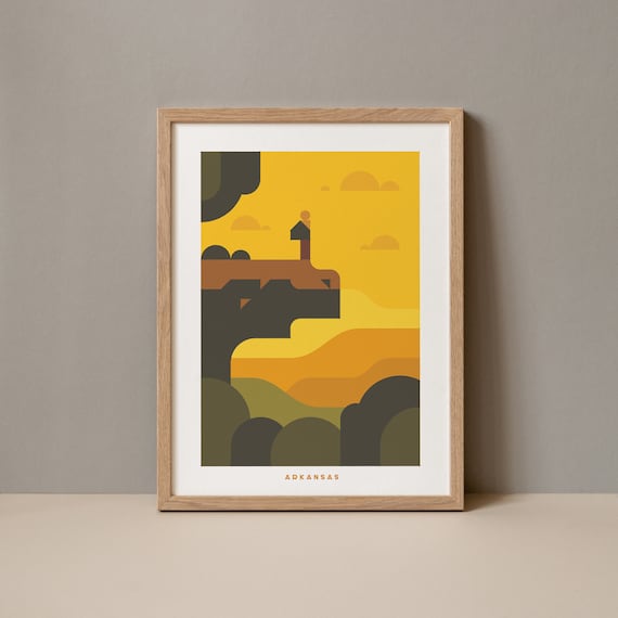 Arkansas Geometric Poster Arkansas Print Arkansas Print Arkansas Colorful Poster Arkansas Travel Artwork Poster Arkansas Art