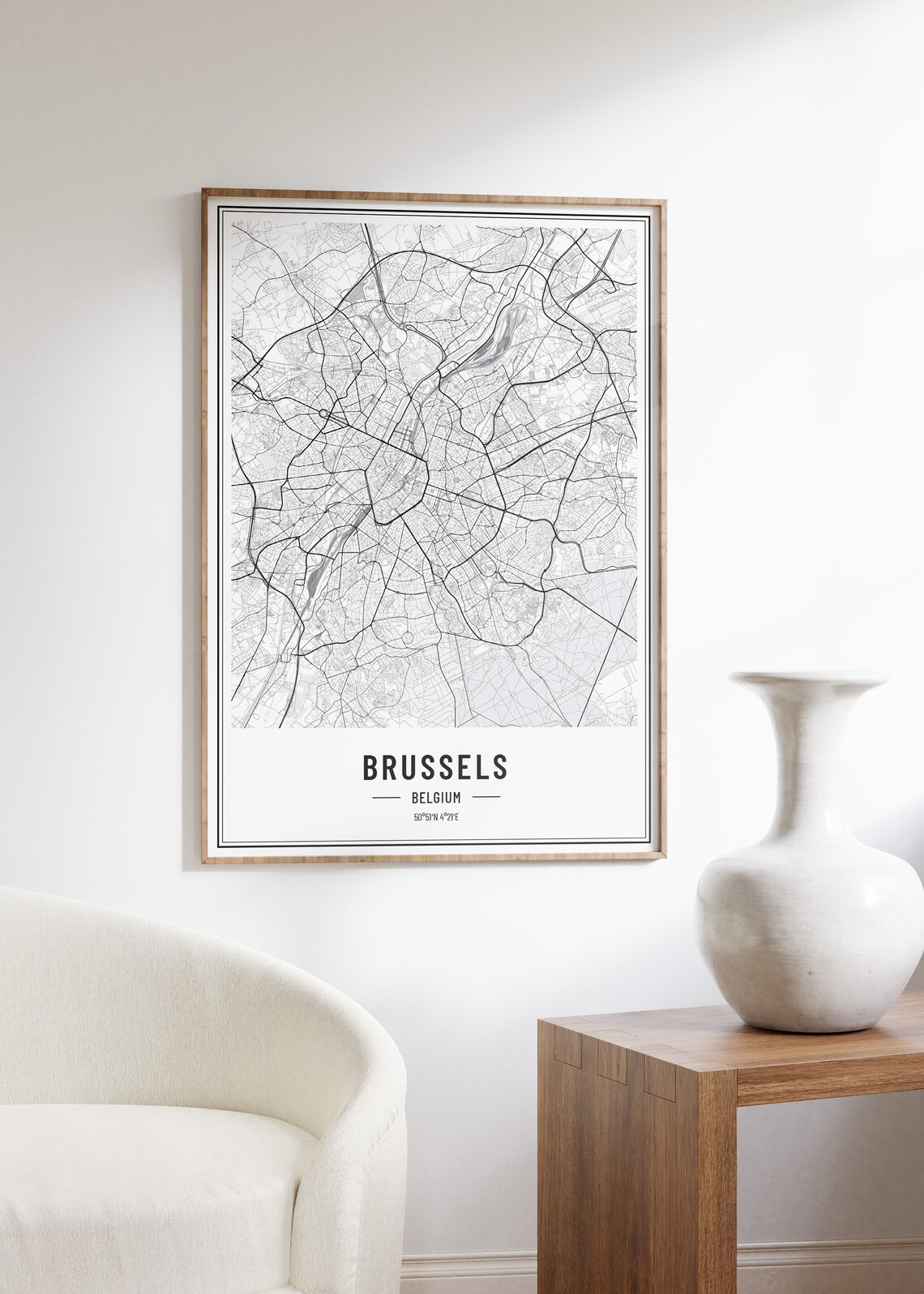 Brussels Belgium Map Print, Travel Poster - Image 4
