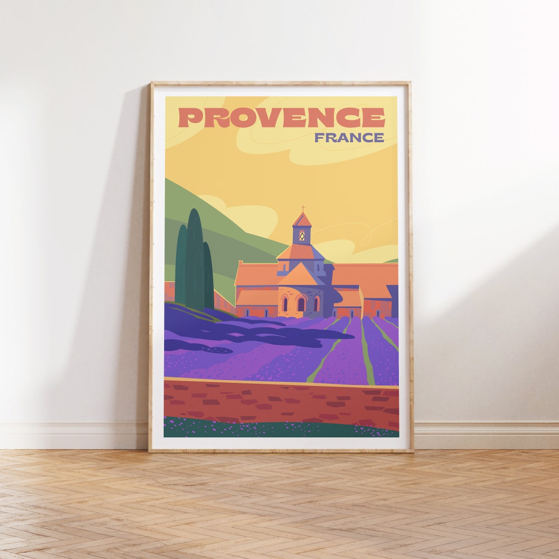Provence France Travel Poster Provence France Gallery Wall Art Provence Dorm Wall Art Provence Print Travel Print Art
