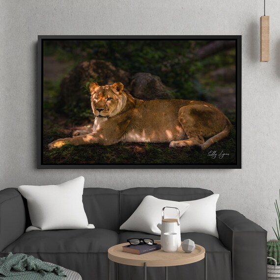 Lion Print, Wildlife Photography, Africa Travel Art