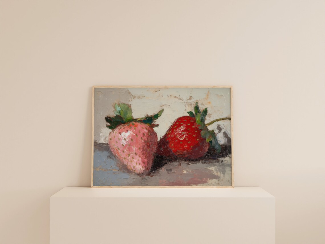 Antique Strawberry Country Kitchen Art Print - Image 2
