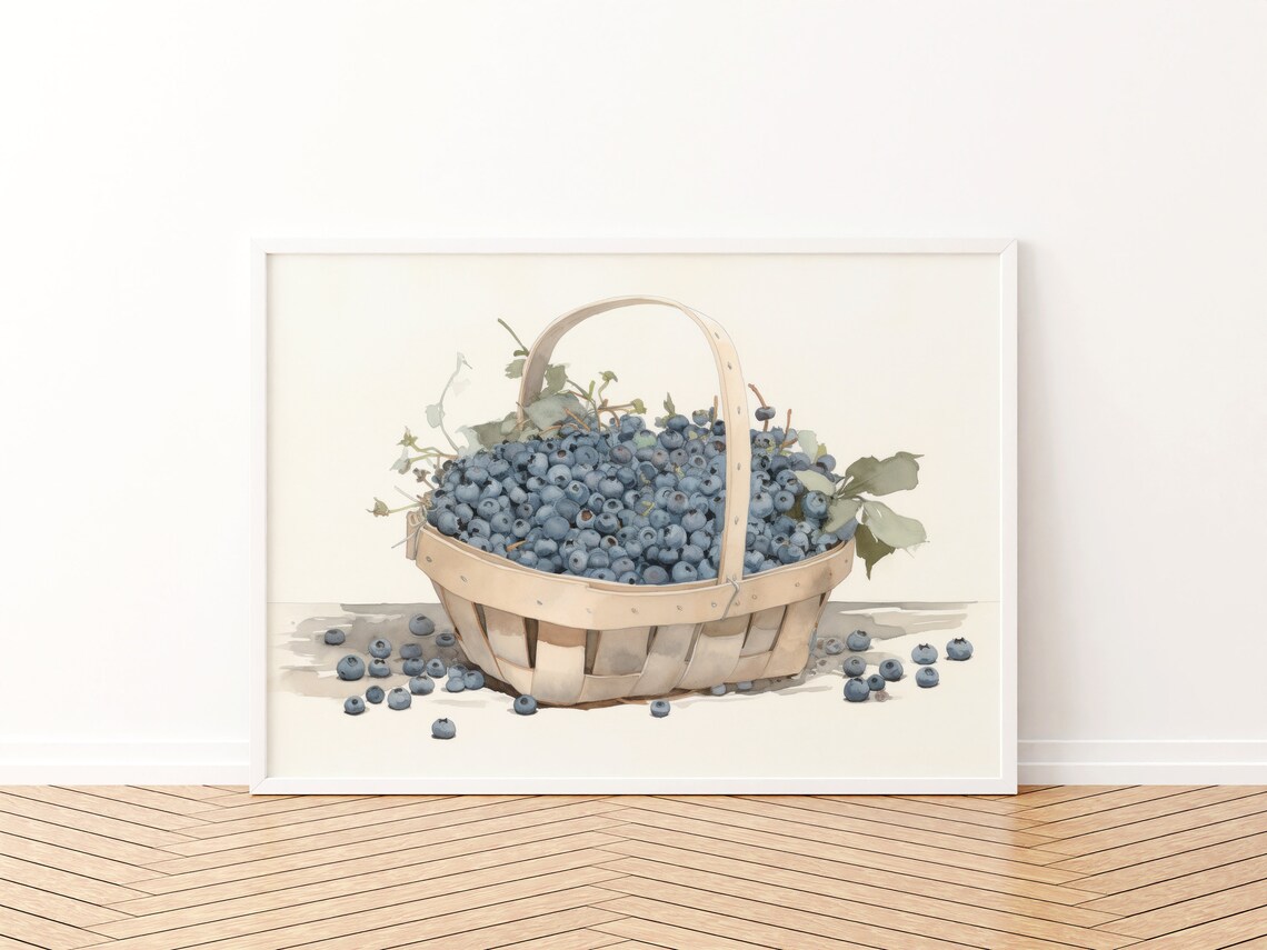 Retro Summer Fruit Watercolor Art Print, Kitchen Decor - Image 3