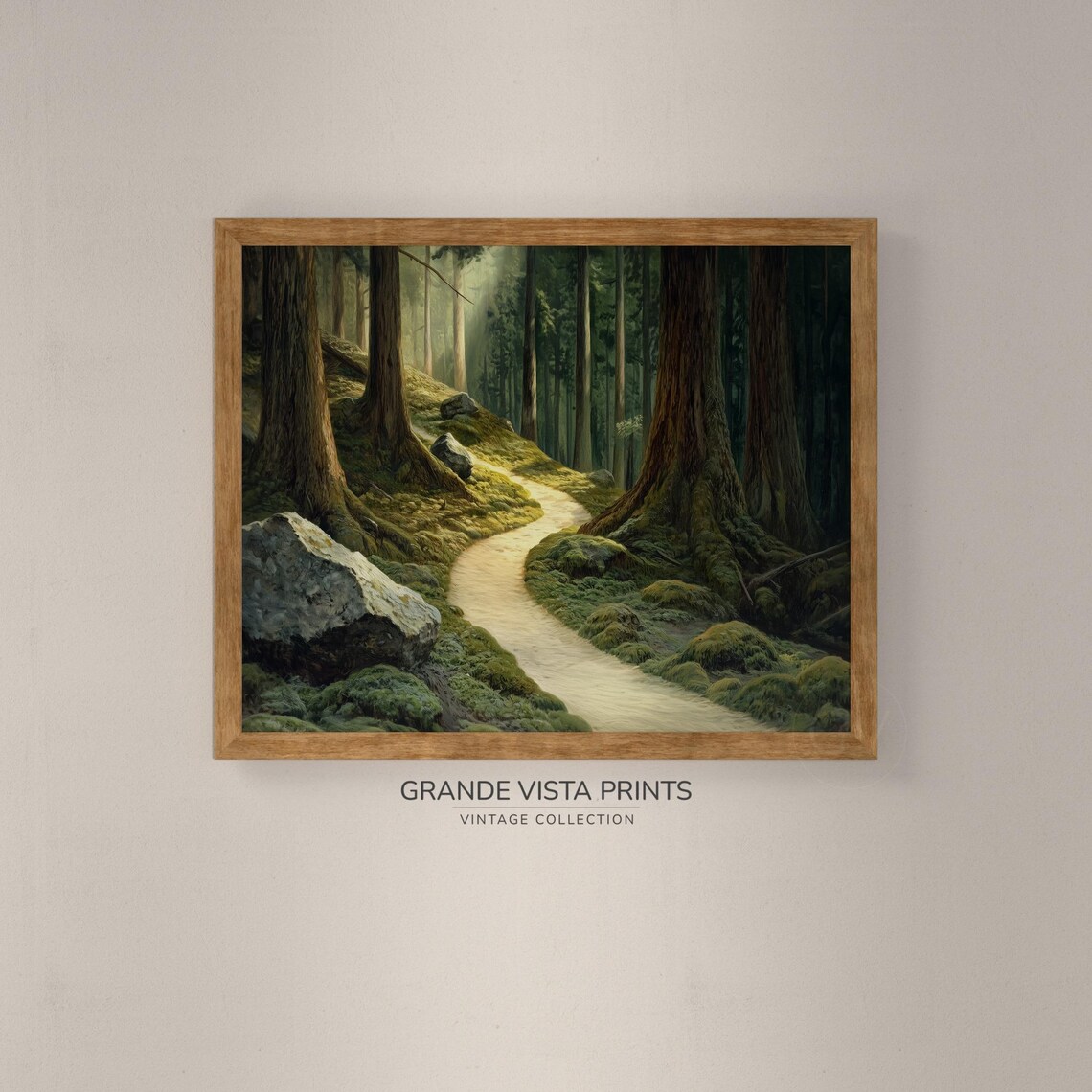 Forest Trail Wall Art Forest Landscape Painting Pine Forest Painting Gv4813 - Image 4