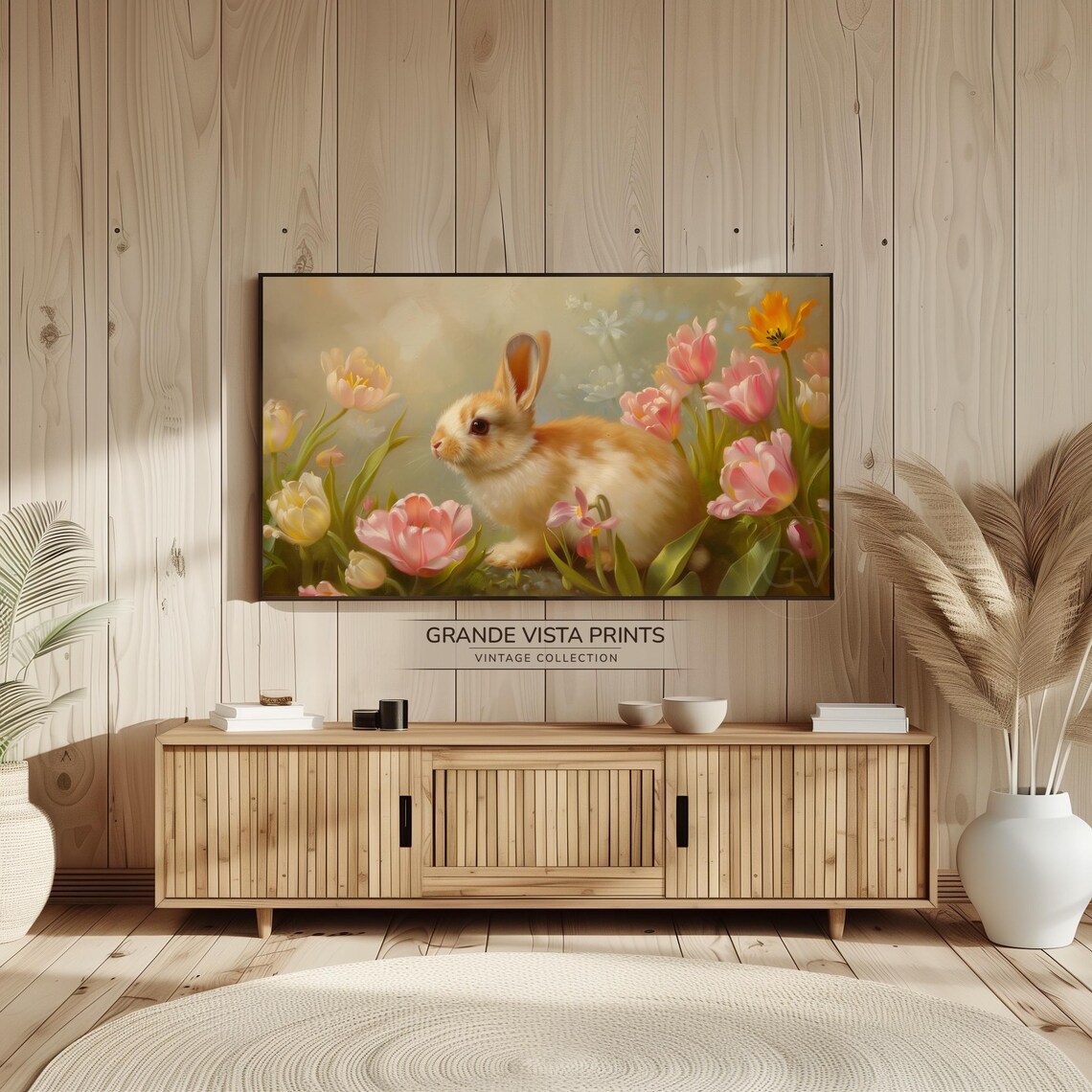 Easter Bunny Wallpaper, Easter Painting Background - Image 2
