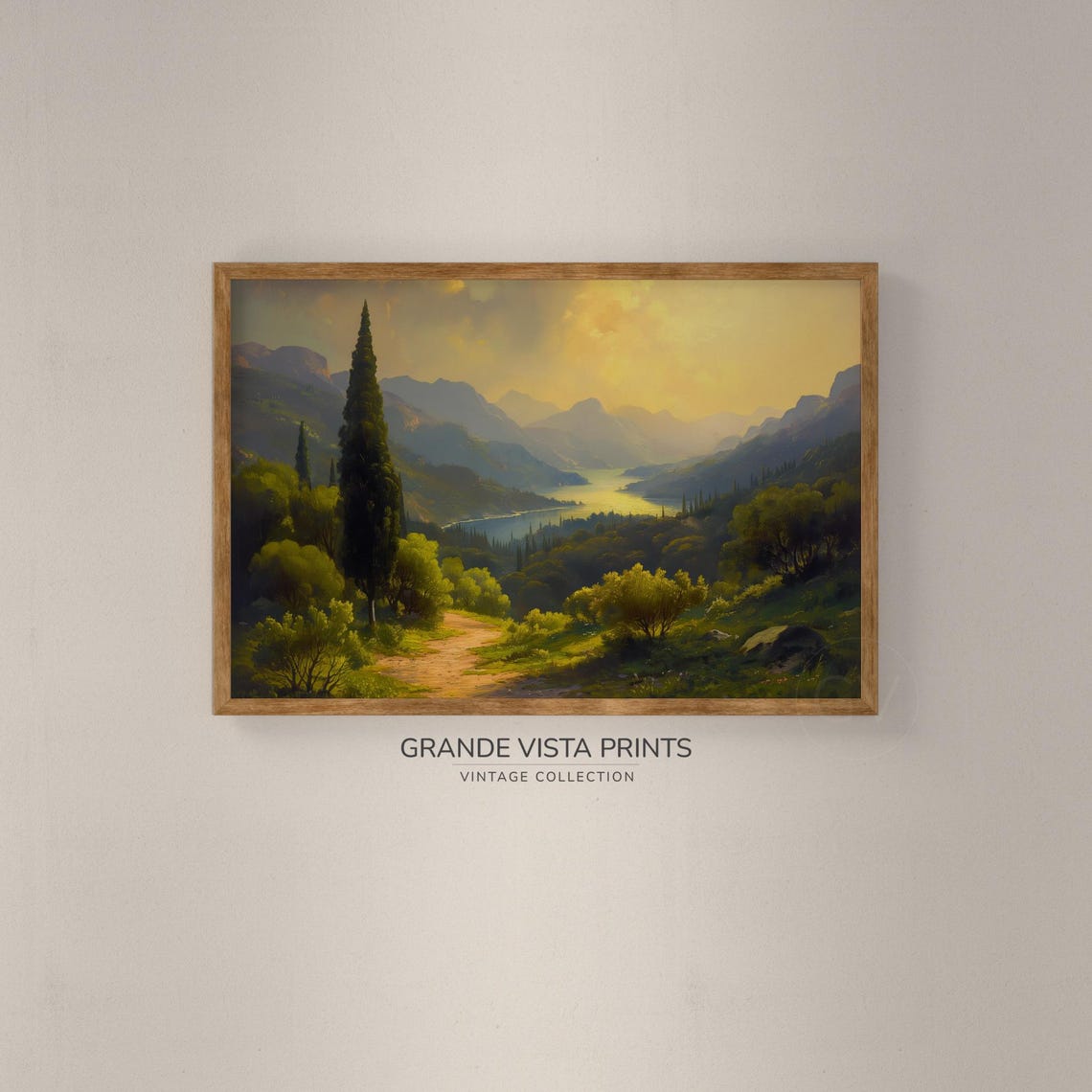 Spring Valley Landscape Painting Wall Art Mountain Valley View Art Print Cypress Valley Wall Art Gv4215 - Image 2