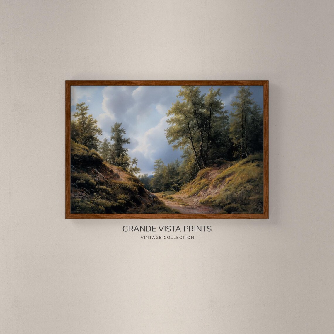 Nature Trail Landscape Painting, Forest Path - Image 2