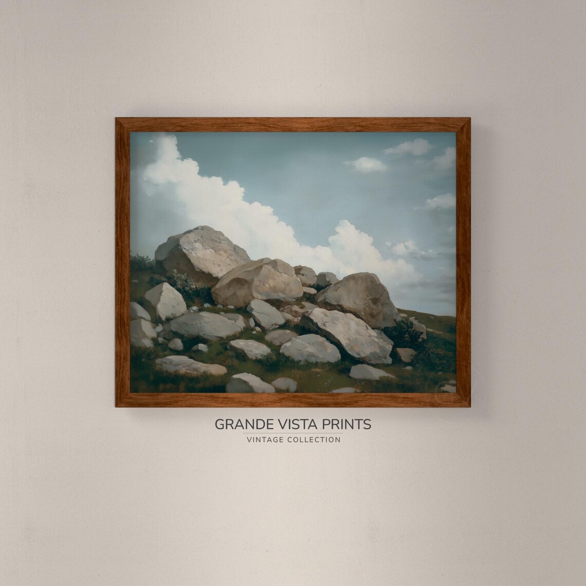 Mountain Rocks Landscape Painting, Mountain Landscape - Image 4