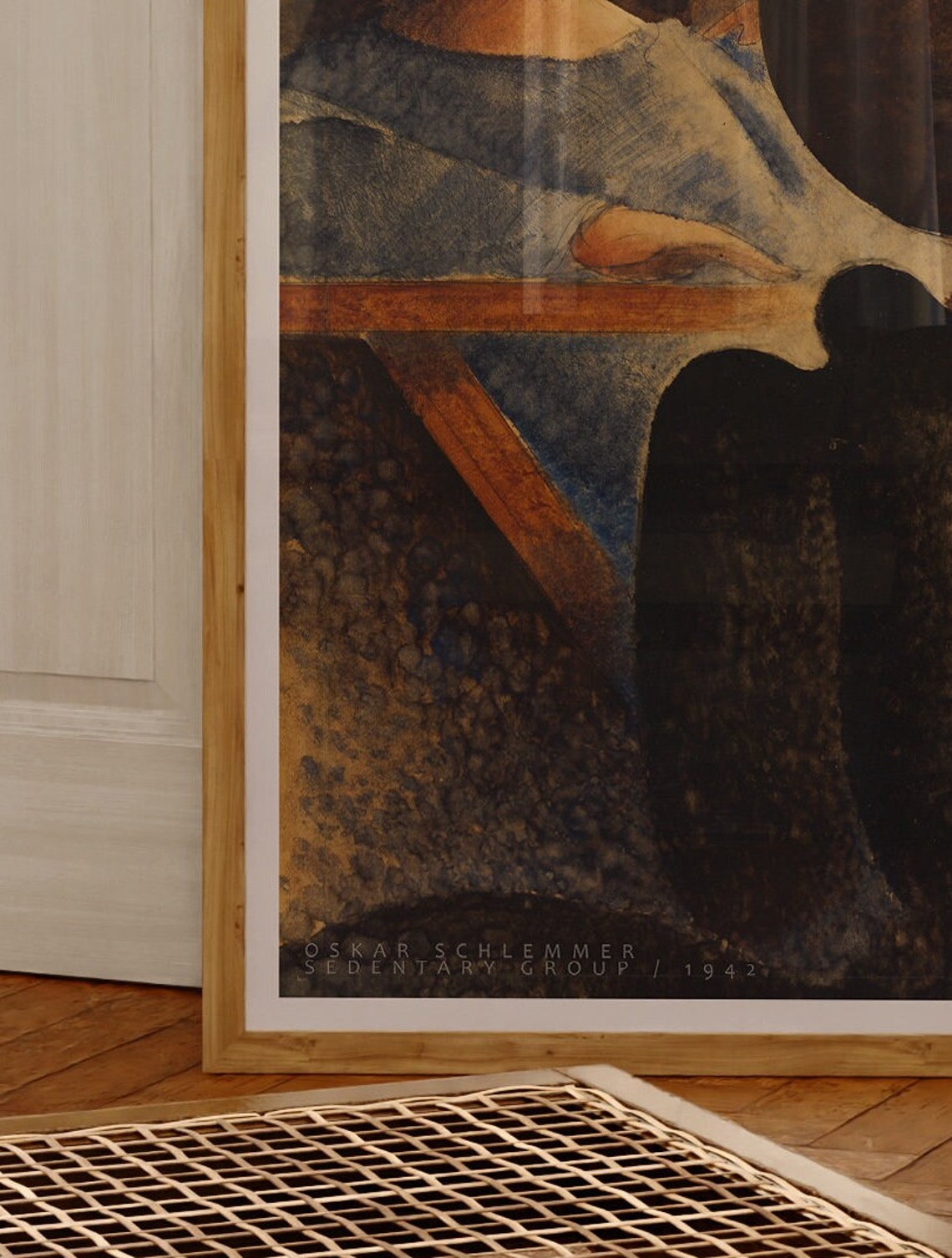 Oskar Schlemmer Sedentary Group 1942 Dark Seated Figures Poster - Image 3