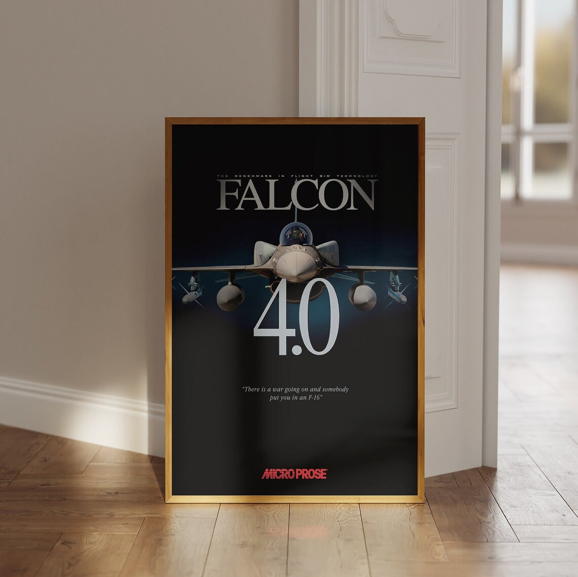 Falcon 4.0 MicroProse F-16 Combat Flight Sim Retro Game Poster - Image 2