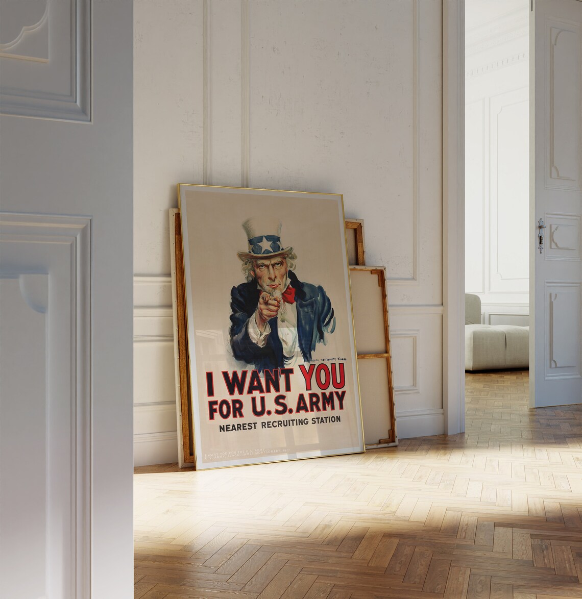 James Montgomery Flagg I Want You For US Army 1917 Uncle Sam Poster - Image 3