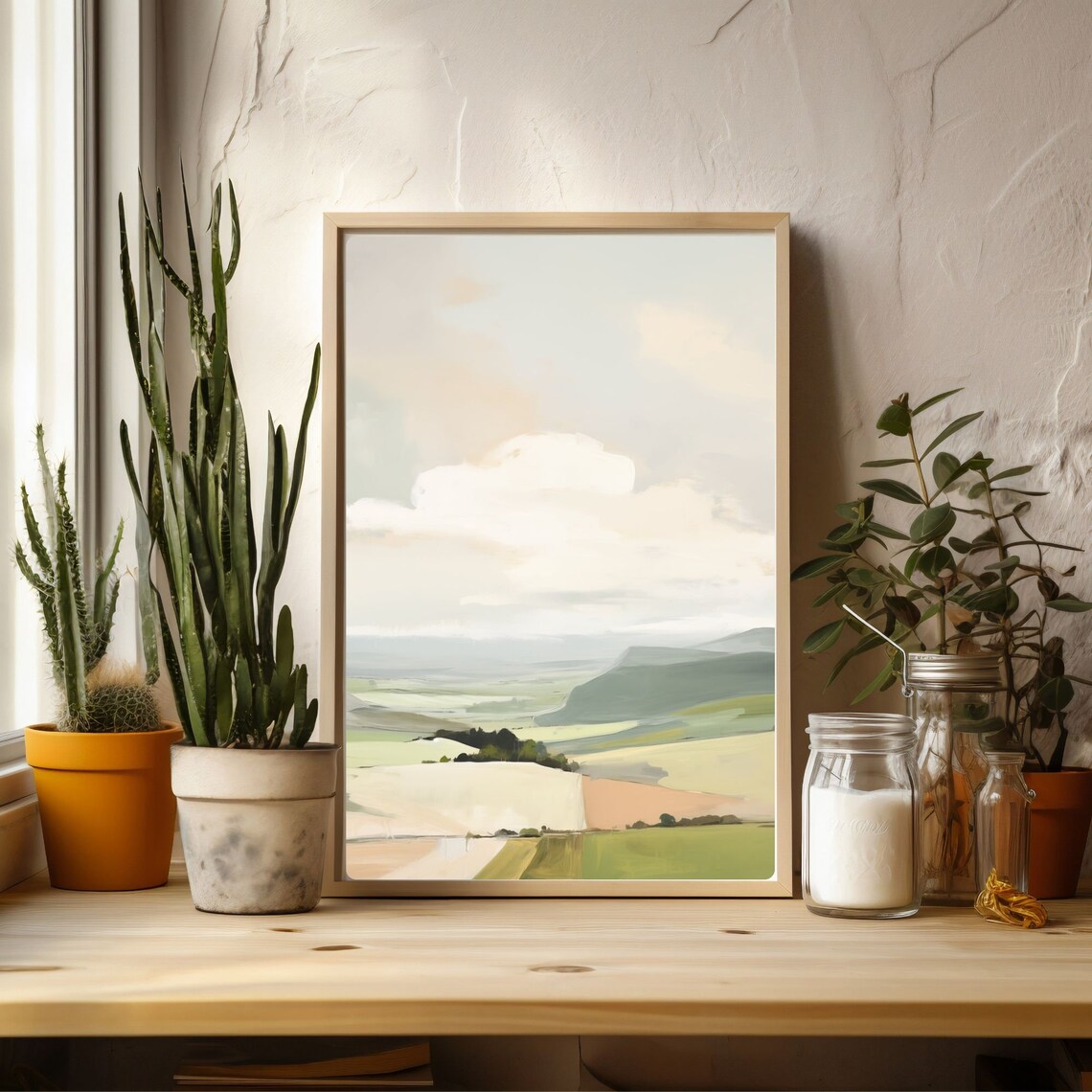 Abstract Landscape Print, Modern Minimalist Landscape - Image 2