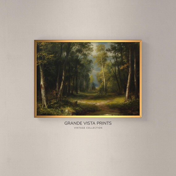 Forest Nature Landscape Painting Wall Art Instant Print Gv4185