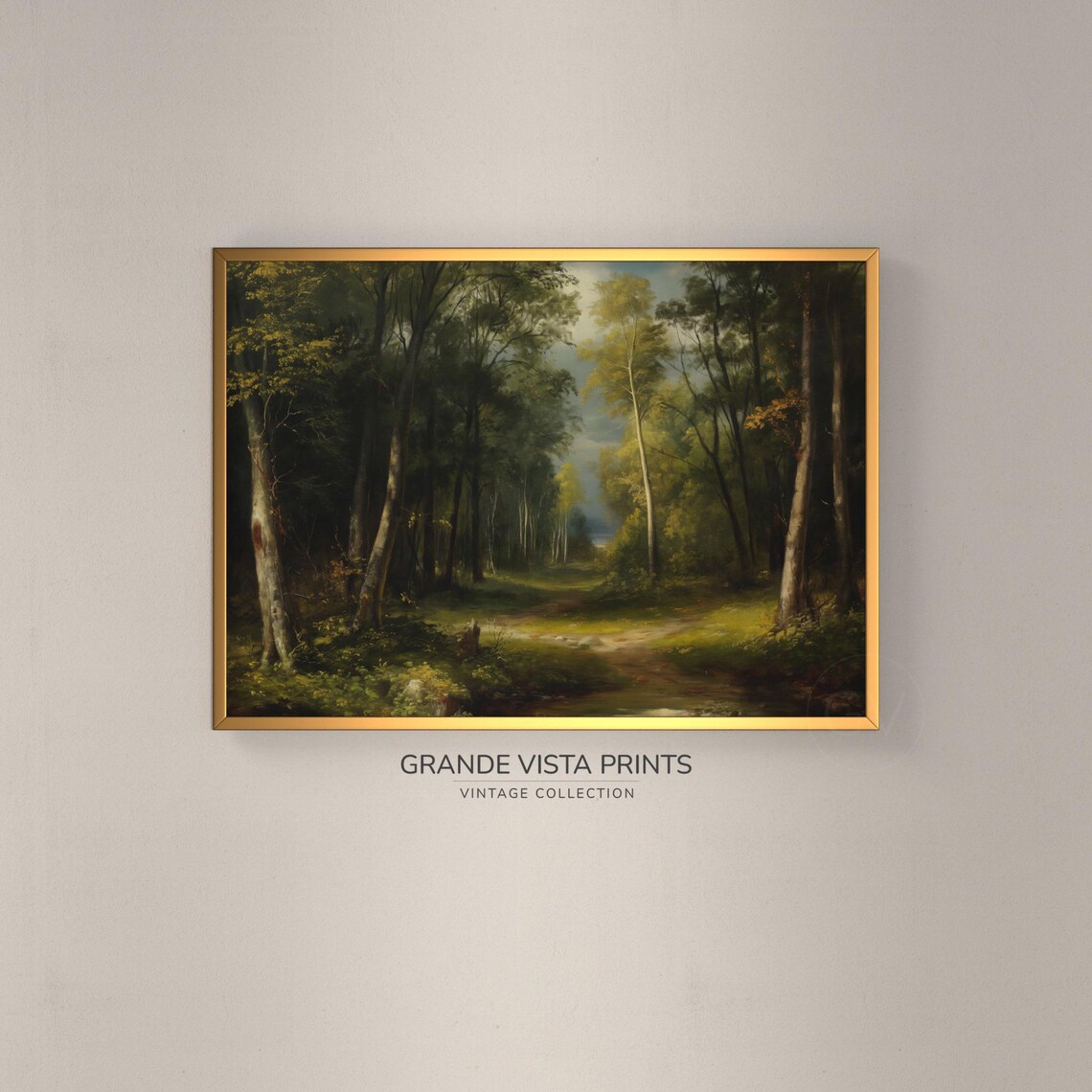 Forest Nature Landscape Painting Wall Art Instant Print Gv4185