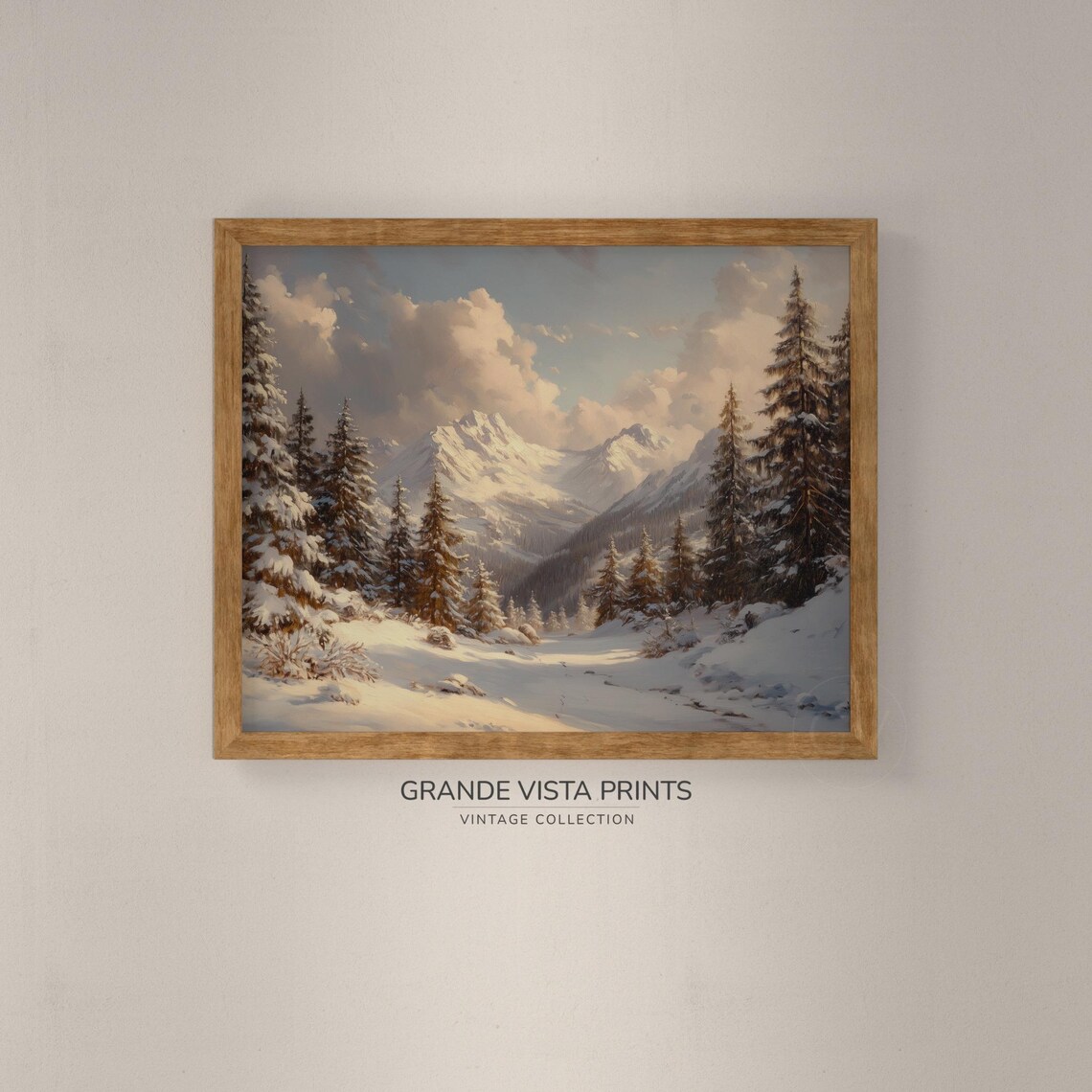 Sunny Winter Mountain Landscape Artwork Winter Mountain Landscape Wall Art Winter Mountain Forest Artwork Gv4762 - Image 4