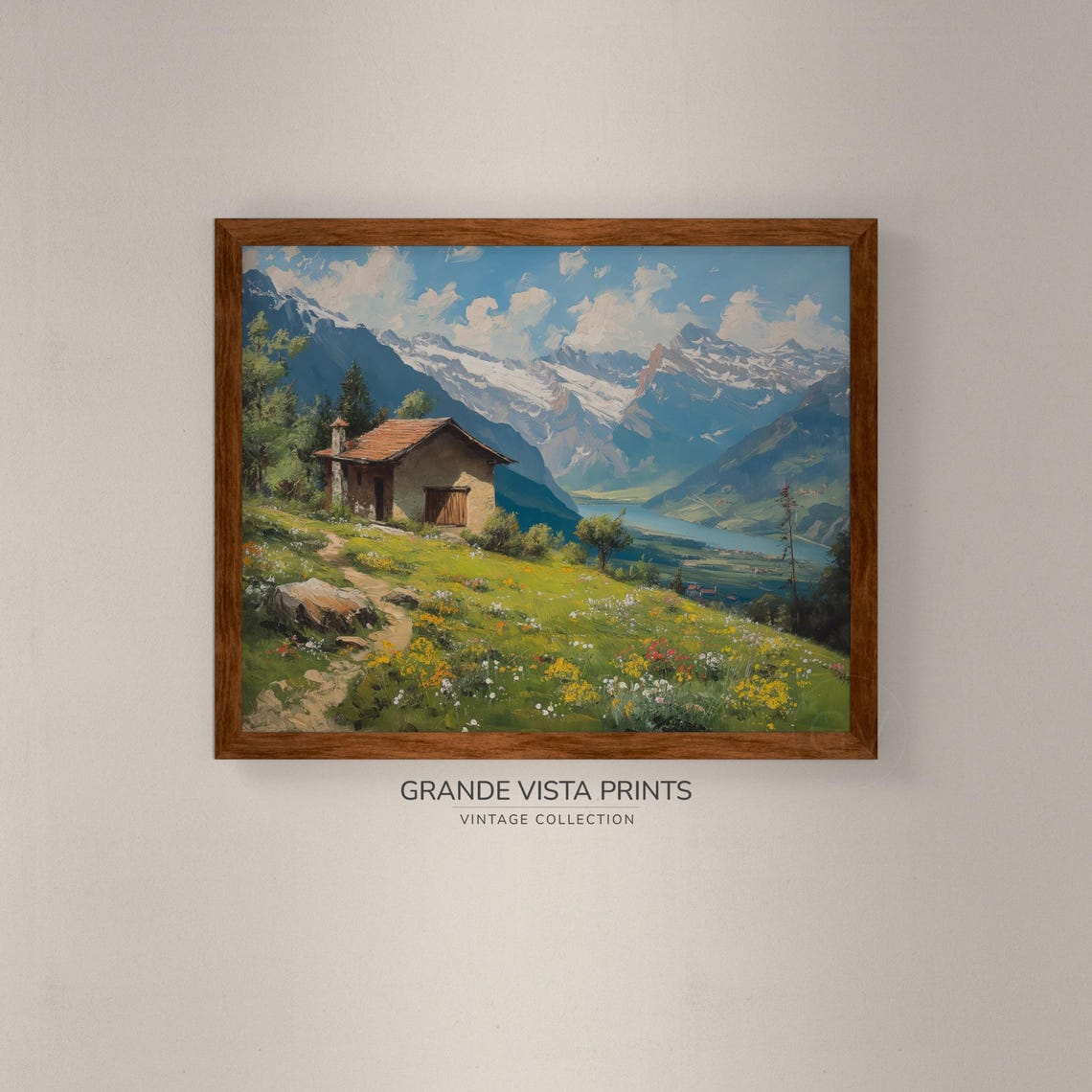 Spring Mountain View Landscape Painting Mountain Artwork Wall Art Instant Art Print Gv4072 - Image 4