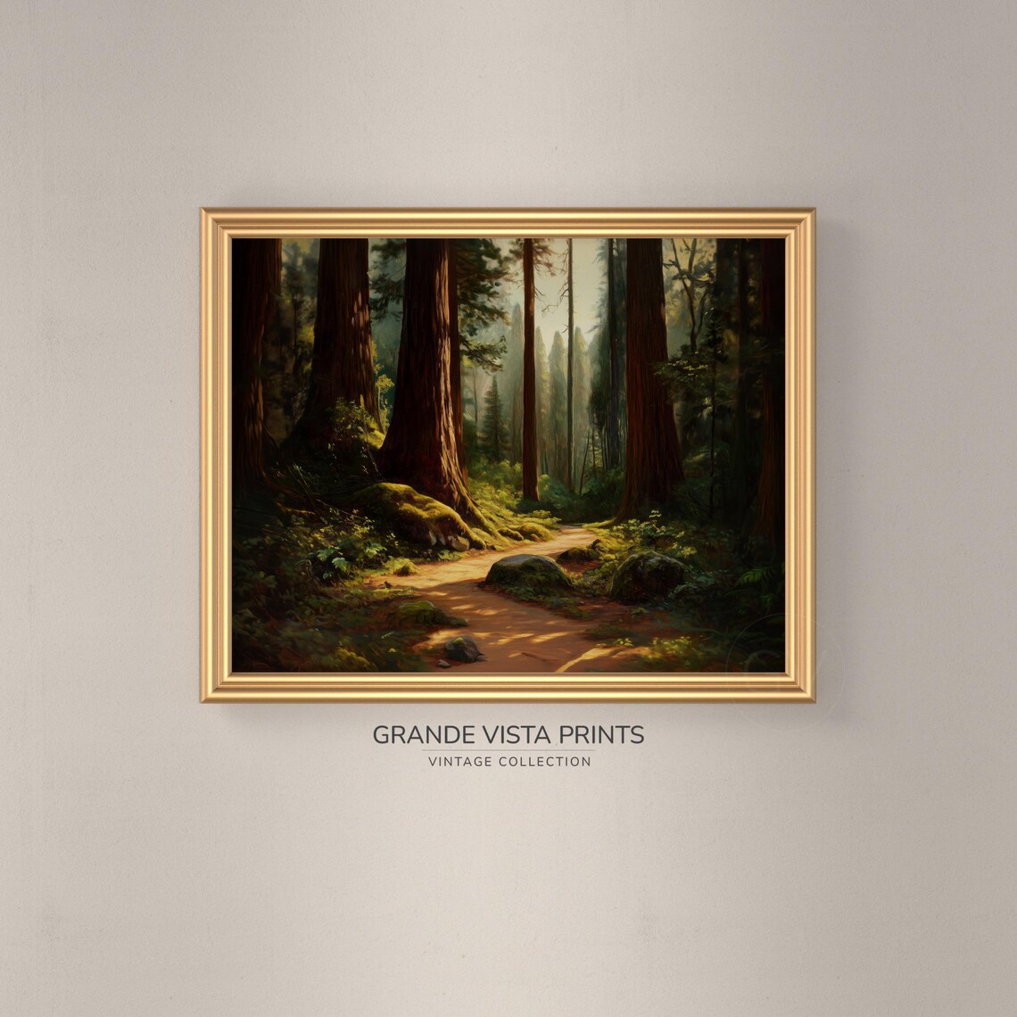Forest Trees Landscape Painting Forest Painting Wall Art Forest Landscape Artwork Instant Gv4798 - Image 3