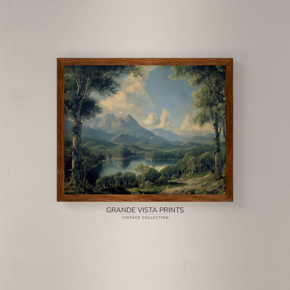 Afternoon Lake Mountain Landscape Artwork Vintage Print Wall Art Instant Art Gv4006 - Image 4