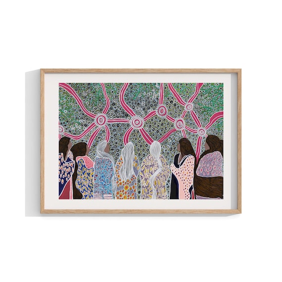 Aboriginal Art Indigenous Art Print, Australian Decor