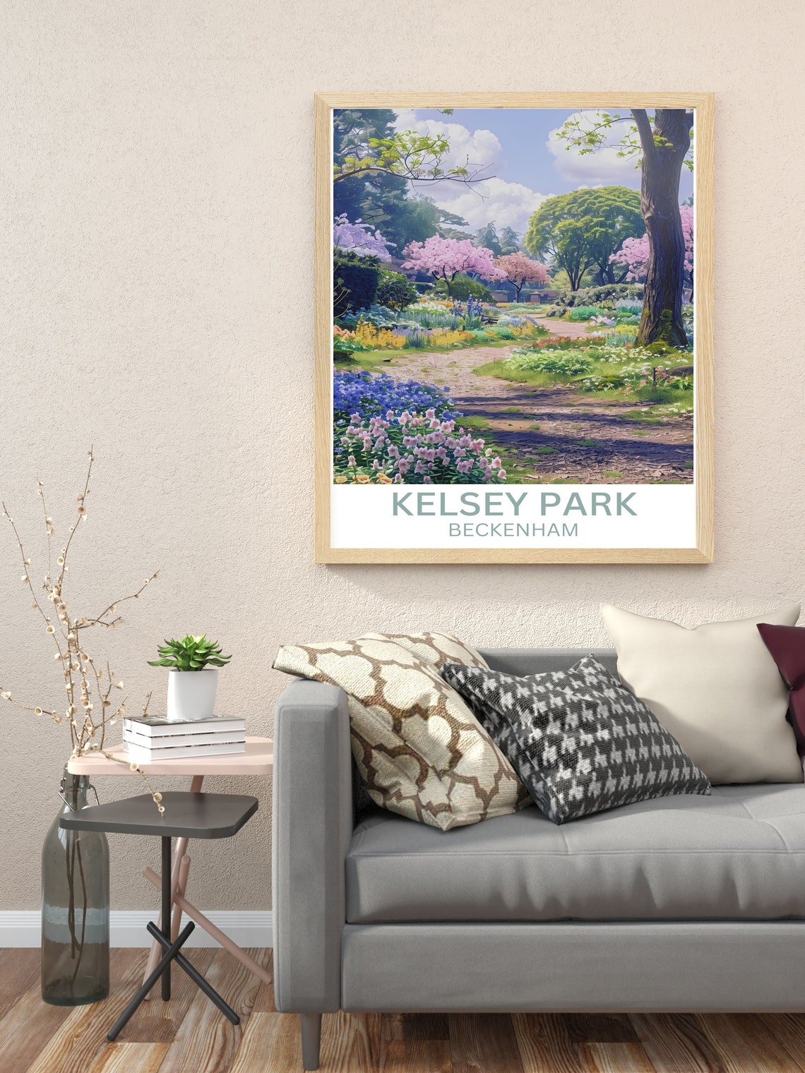 Kelsey Park Beckenham Spring Blossom Garden Path London Park Poster - Image 3