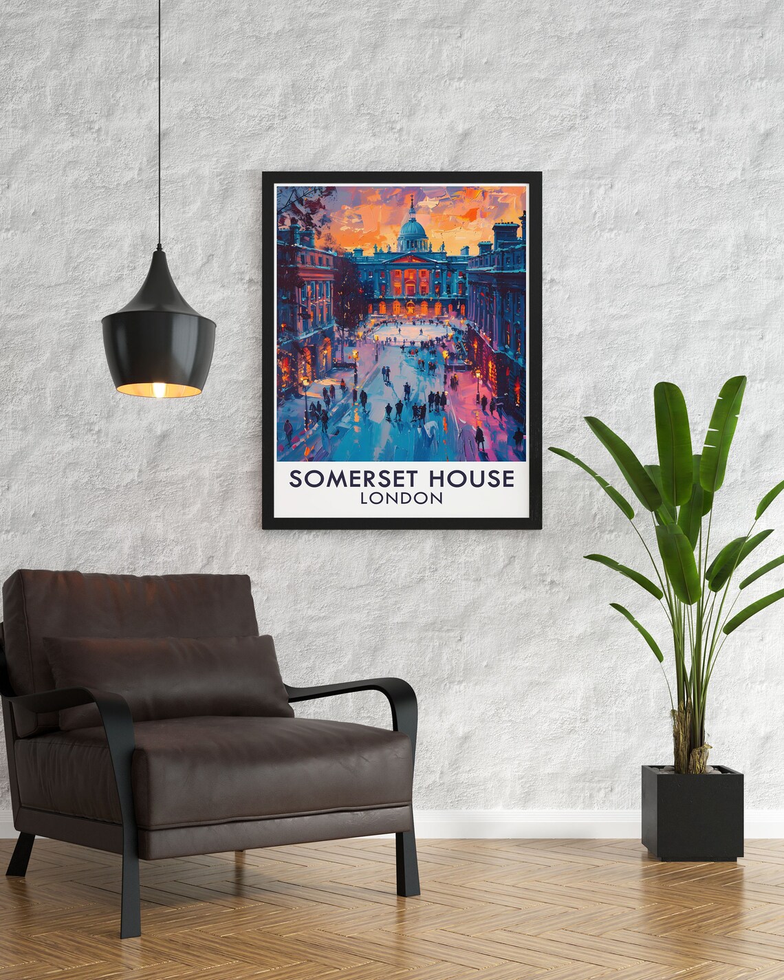 Somerset House Courtyard London Travel Poster - Image 3