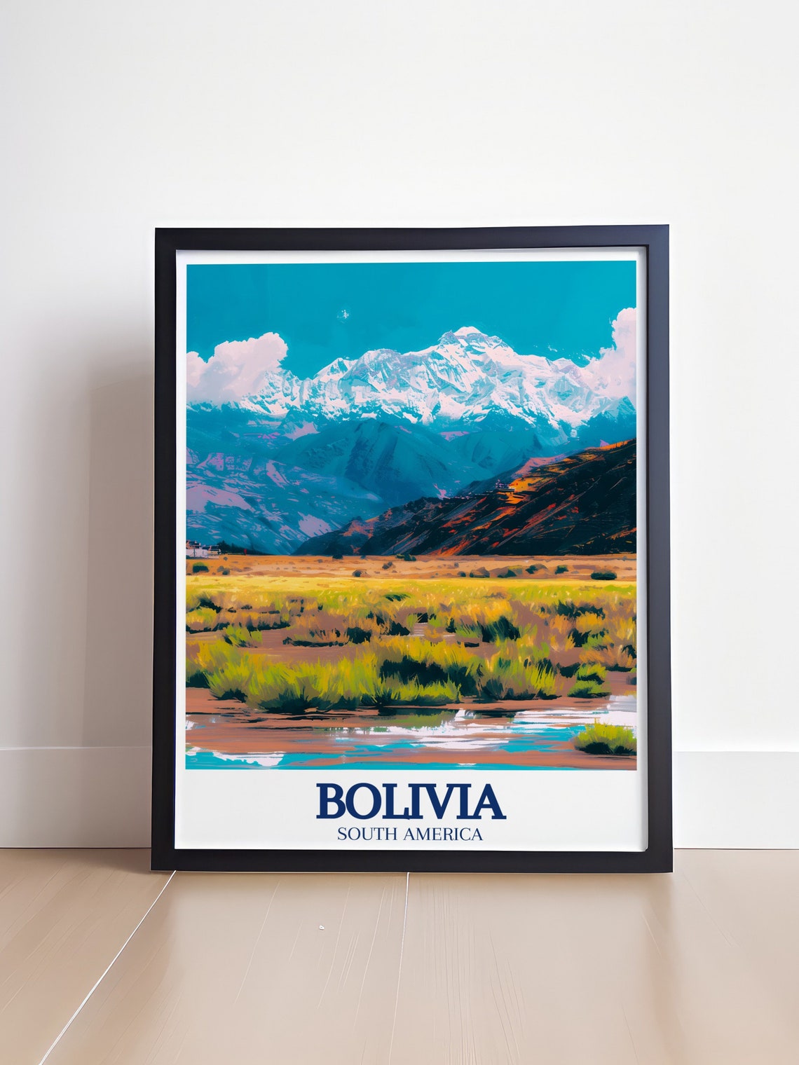 Bolivia Altiplano Plateau Cordillera Real Range Travel Poster - Image 4