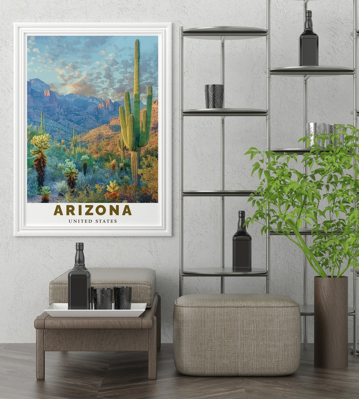 Arizona Travel Art Saguaro National Park Posters For Arizona Travel Enthusiasts Arizona Travel Posters Saguaro National Park Prints - Image 2