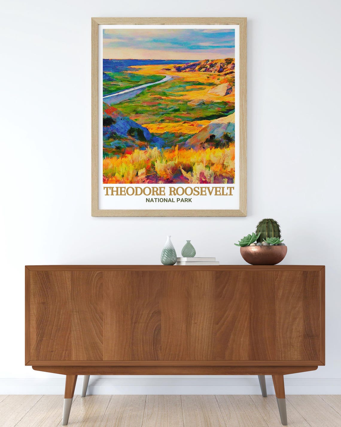 Theodore Roosevelt National Park Wind Canyon River View Poster - Image 3