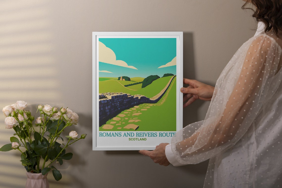 Romans And Reivers Route Hadrians Wall Ancient Stones Trail Poster - Image 2